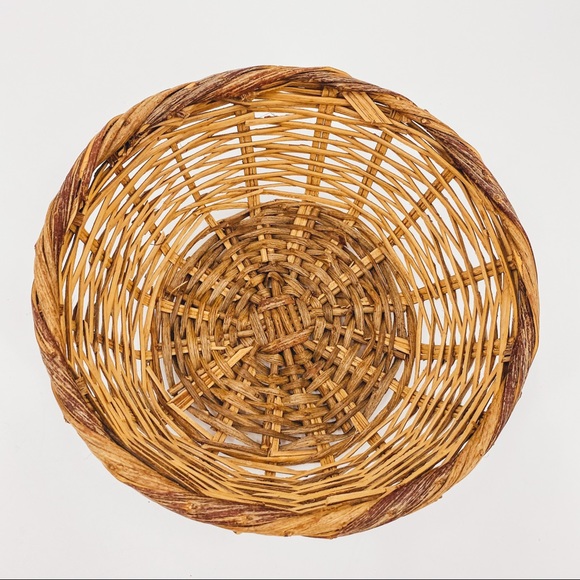 Vintage Wicker Natural Woven Basket Wall Decor